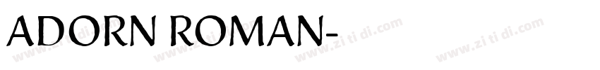 ADORN ROMAN字体转换